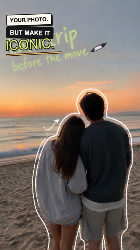 A memory, drawn around you photo doodle example